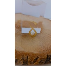 Μενταγιόν Μονόγραμμα ¨δ" Χρυσό 14Κ με μαργαριτάρι (N218)